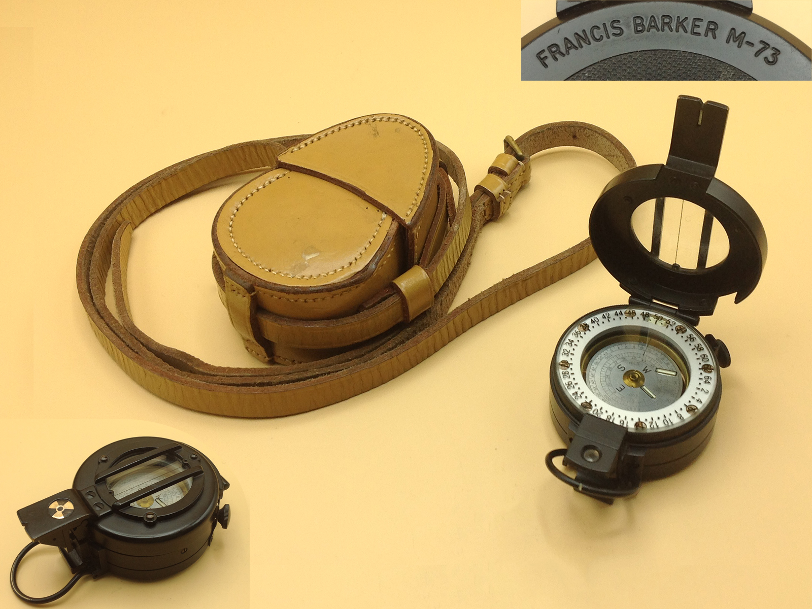 Francis Barker M-73 military prismatic compass